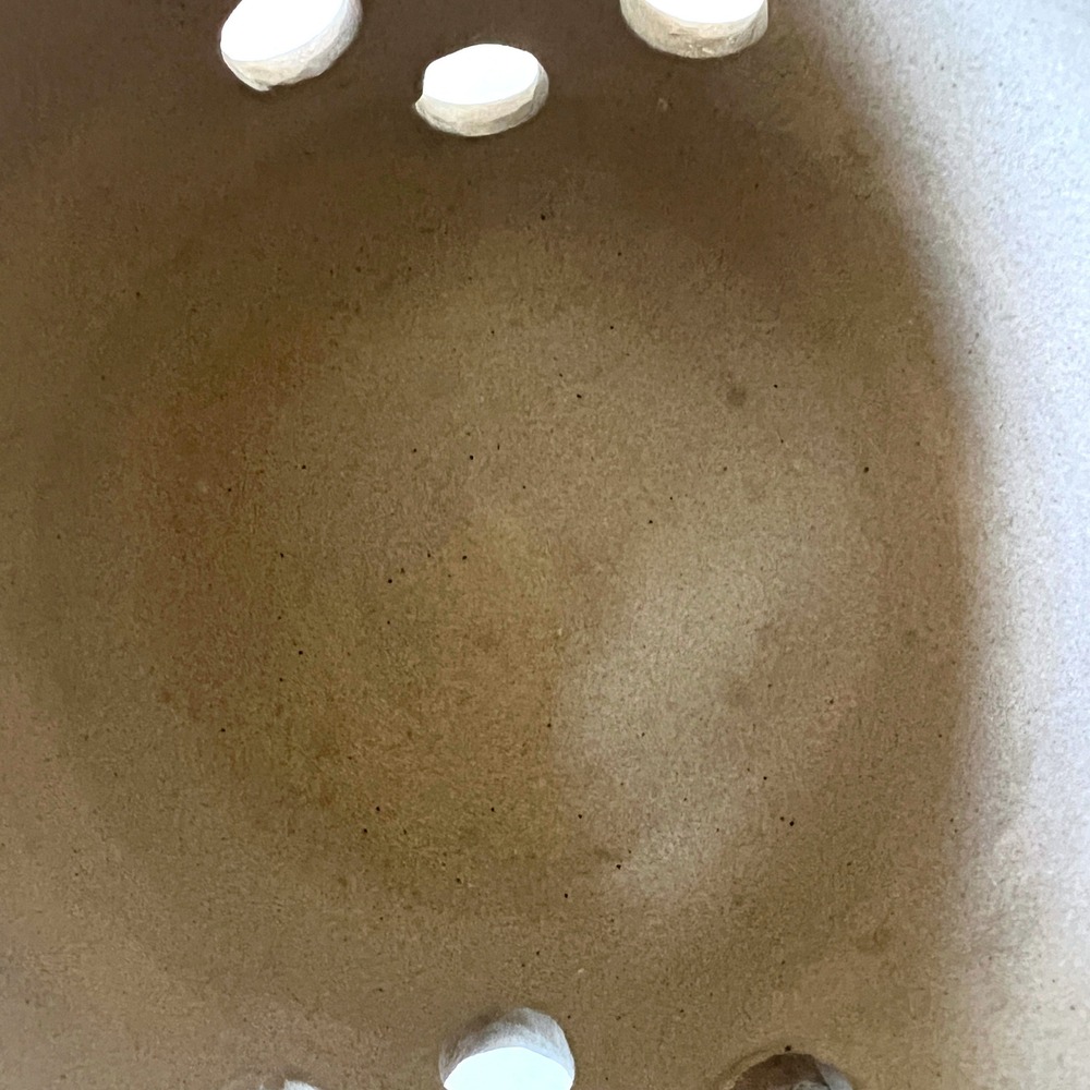 Vintage Studio Pottery Stoneware Garlic Keeper Leaf Mark USA Lid Kitchen Crock - Picture 7 of 14